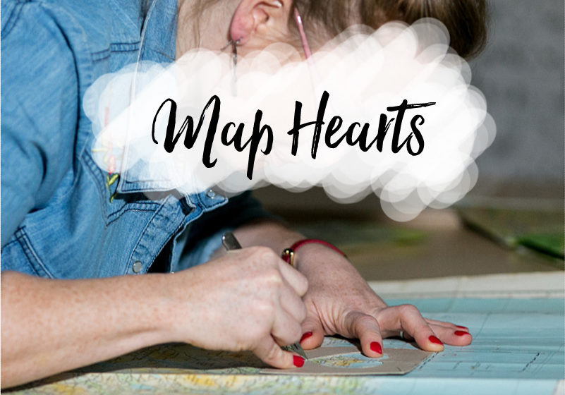 map hearts wedding and anniversary gifts