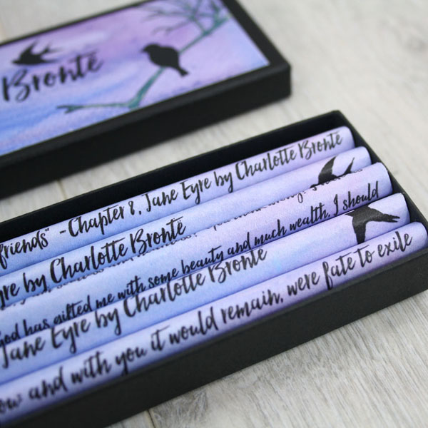 personalised Jane Eyre book pencil set