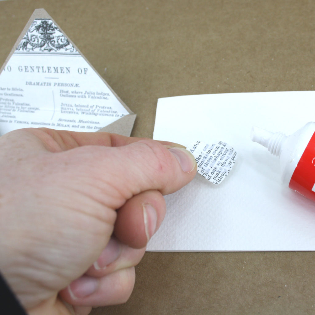 Adding some final details to your diy Shakespeare envelope