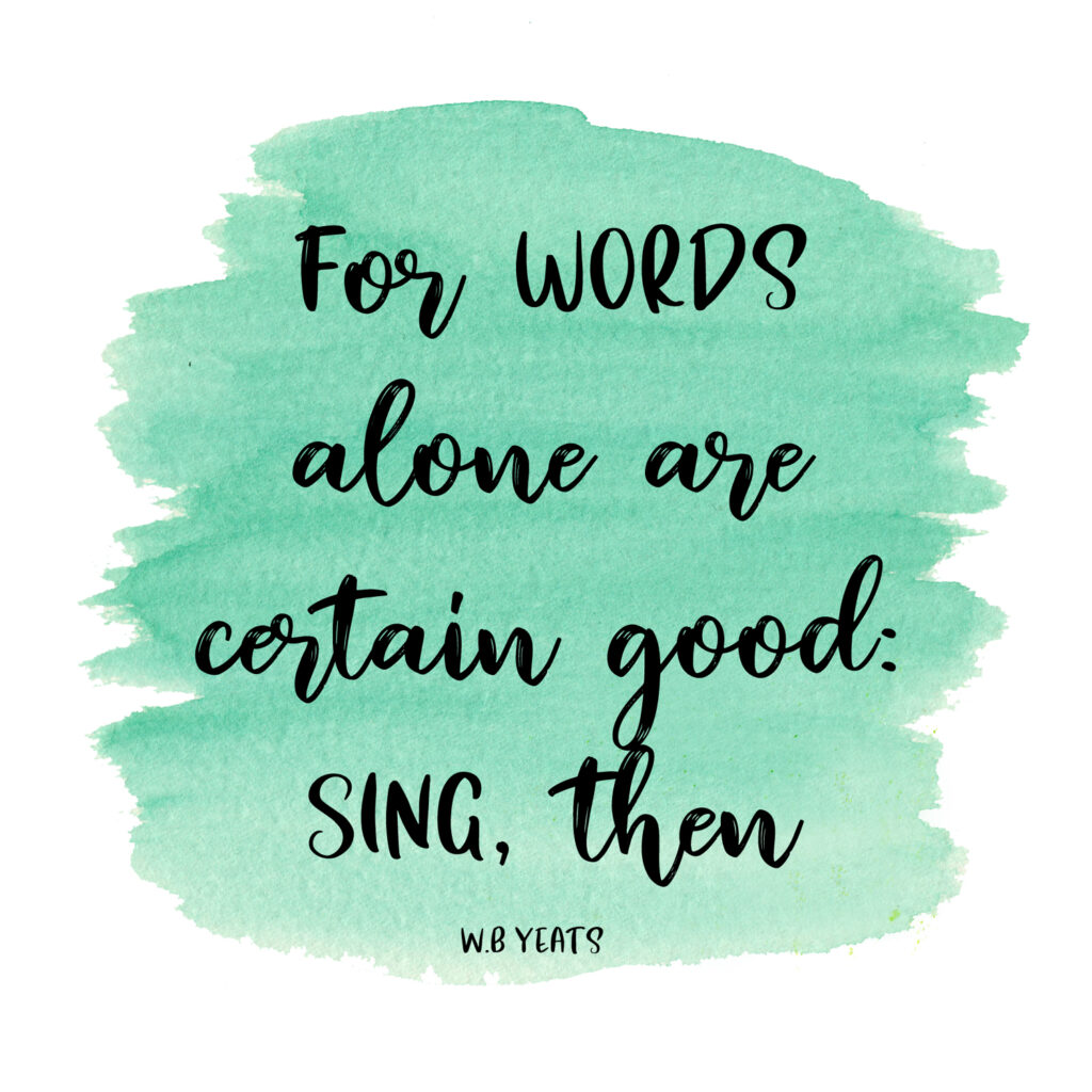 for words alone are certain good sing then wb yeats quote by amanda gorman poet